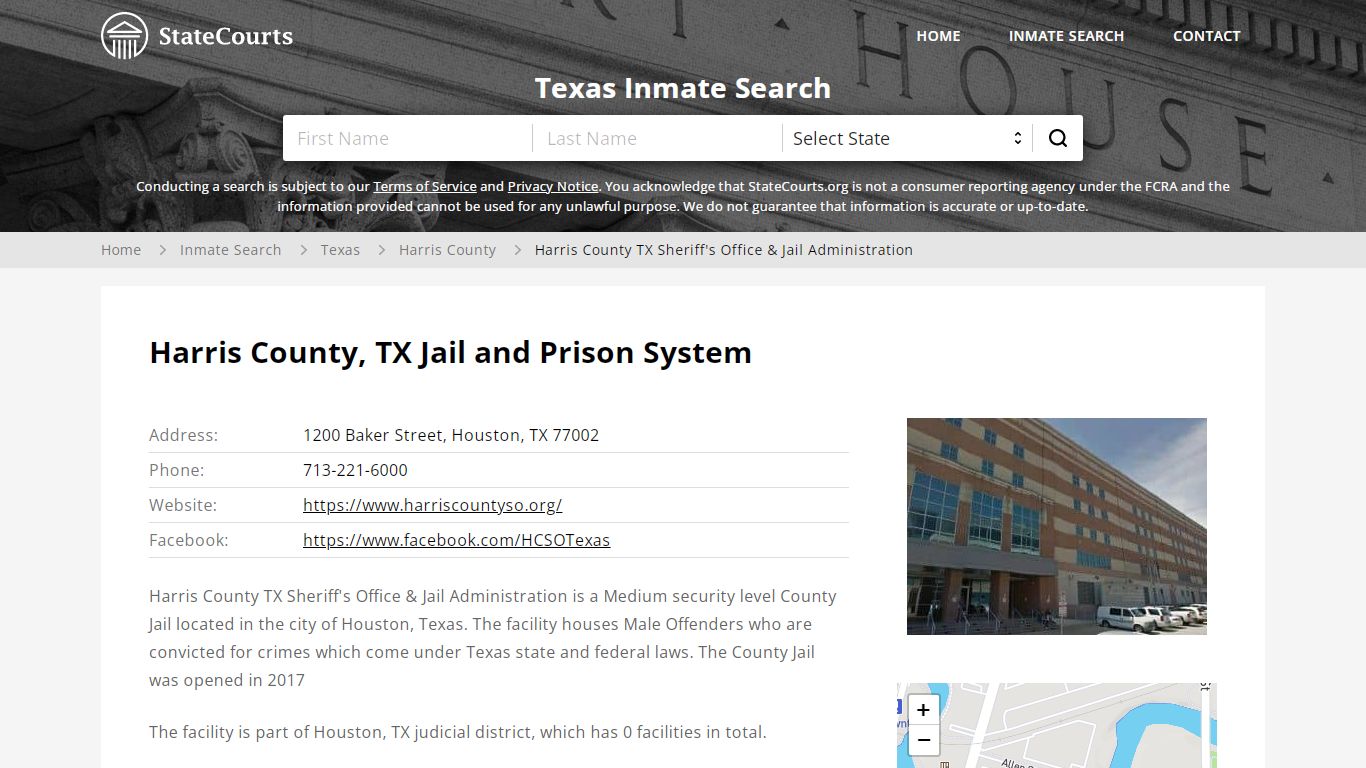 Harris County, TX Jail and Prison System - State Courts